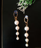 E0467_Trendy pearl chain drop earring(medium size hanging)