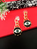 E0485_Trendy chain drop eye pattern earring(ear drop hanging)