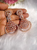 E0861_Elegant American Diamond studded danglers with beautiful art work.