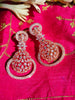 E0861_Elegant American Diamond studded danglers with beautiful art work.