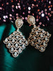 E0862_Elegant American Diamond studded diamond shaped designer drop earrings.