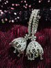 E0864_Ravishing Hoop style American diamond embellished Jumkas with delicate stone work.