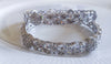B051_ Classy Silver plated bangles studded with  American Diamond stones.