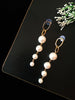 E0467_Trendy pearl chain drop earring(medium size hanging)