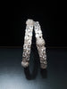 B051_ Classy Silver plated bangles studded with  American Diamond stones.