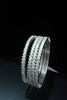 B048_ Classy Silver plated bangles studded with  American Diamond stones.