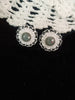 E0586_Lovely white flower design studs with a touch of shining stones.