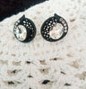 E0597_Elegant crafted studs with delicate work with a touch of stones.