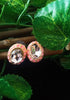 E0598_Elegant Dazzling oval shaped pink studs.
