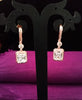 E0458_Gorgeous Rose Gold plated American Diamond studded earring (ear drop hanging)
