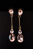E0707_Trendy dazzling ear drop hanging with a touch of stones.