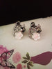 E0718_Lovely flower design studs with delicate stone work.