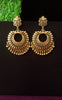 E0720_Gorgeous crafted german silver oxidized floral design ring shaped hangings with a touch of bead drops.