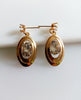 E0821_Lovely oval shaped earrings with a touch of stones.