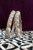 B051_ Classy Silver plated bangles studded with  American Diamond stones.