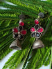 E0819_Premium Oxidized earring Studded with semi precious stones.