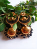 E0833_Gorgeous grand meenakari jumkas with delicate meena work embellished with beads.