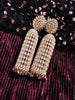 E0865_Stylish  American diamond embellished danglers with delicate stone work.