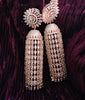 E0865_Stylish  American diamond embellished danglers with delicate stone work.