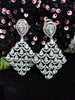 E0865_Elegant style American diamond embellished diamond shaped danglers with delicate stone work.