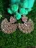 E0866_Ravishing designer American diamond embellished grand danglers with delicate stone work.
