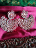 E0866_Ravishing designer American diamond embellished grand danglers with delicate stone work.