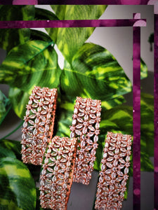 Flora Rose Gold Pink Jewellery Set
