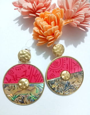 E0451_Trendy disc shaped earring (medium size)