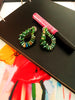 E0459_Trendy Statement over-sized studs with a touch of shiny stones and beads.