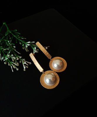 E0475_Trendy pearl earring(medium size)