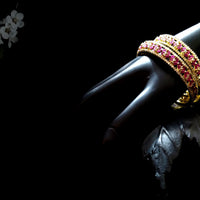 B039_Gorgeous American Diamond studded bangles.