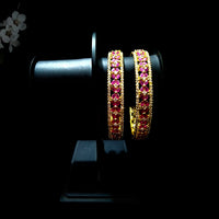 B039_Gorgeous American Diamond studded bangles.
