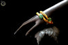 B031_Gorgeous 1 gm Gold plated bangles studded with green ruby stones.