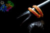 B034_Gorgeous Gold plated bangles matte finish studded with pink ruby stones.