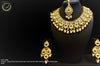 BN01_Classy Style Stunning Kundan round centre bridal necklace set with yellow pearl drops
