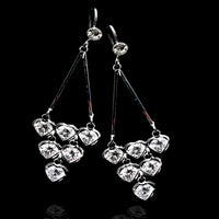 E0338_Classy Combo vibrant earrings with a touch of stones.