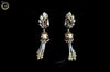 E0135_Classy chain drop jumkas with delicate kundan work with a touch of pearls.