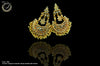 E18_Sparkling Golden colored AD stone crafted earrings with elegant Meenakari work.