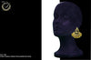 E18_Sparkling Golden colored AD stone crafted earrings with elegant Meenakari work.