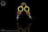 E017_Classy earring with delicate work of ruby & American diamond & kundan stones meant to put your fashion quotient higher