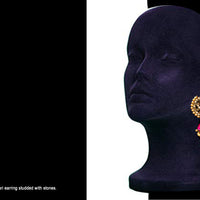 E0849_Classy Pink Colored Jumki Earring with delicate work of pearl and  Meenakari work.