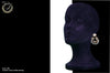 E035_Classy bright black & white colored beautifully crafted earring with delicate work of stone