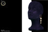 E057_Classy long designed earring with delicate work of white pearls