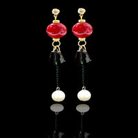 E0339_Classy Combo vibrant earrings with a touch of stones.