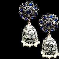E0320_ Combo German silver Oxidized earrings.