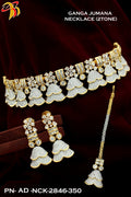 Elegant Necklace studded with American Diamond
