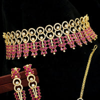 Elegant Necklace studded with American Diamond