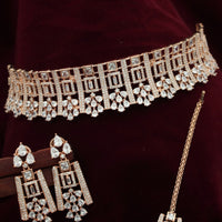 Elegant Necklace studded with American Diamond