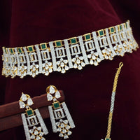 Elegant Necklace studded with American Diamond