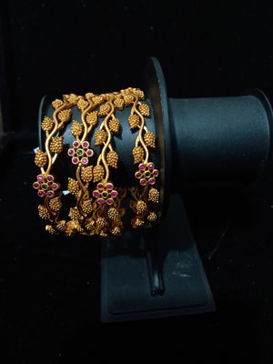 Elegant Bangle with premium quality base metal with Matte Gold Polish